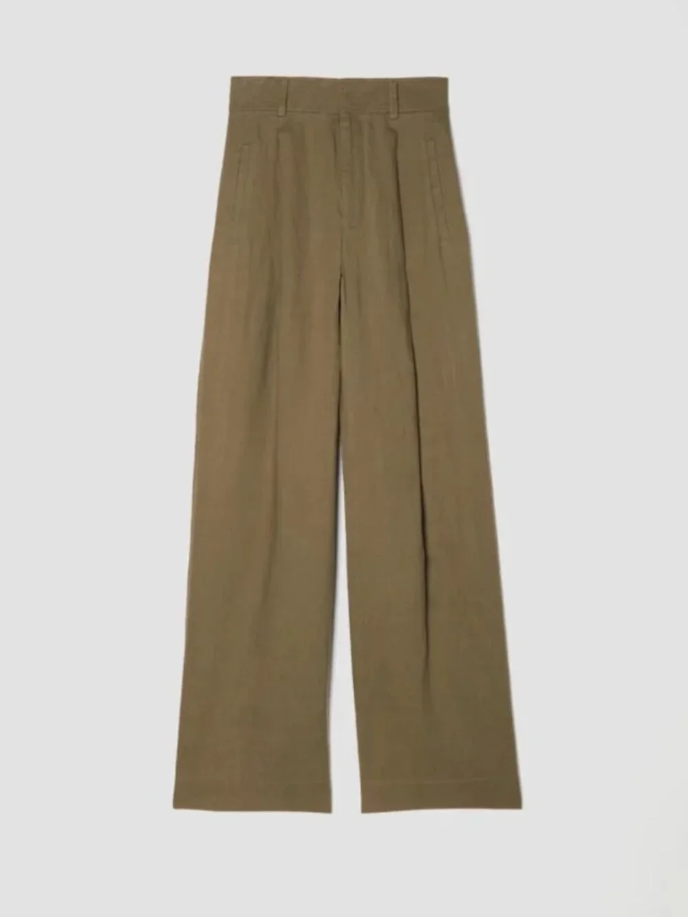 Everlane Women's Olive Green The Linen Way-High Drape Pants Size 6